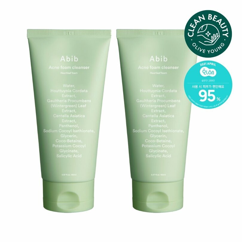 Abib Acne Foam Cleanser Heartleaf Foam 150mL Double Pack_Skincare_#product_Daeun