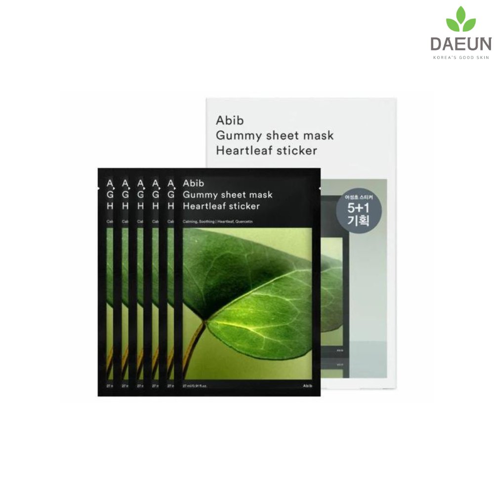 Abib Gummy Sheet Mask Heartleaf Sticker 5P (+1P) Special Set_Facial Mask_#product_Daeun