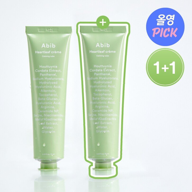 Abib Heartleaf Crème Calming Tube 75mL 1+1 Special Set_Skincare_#product_Daeun