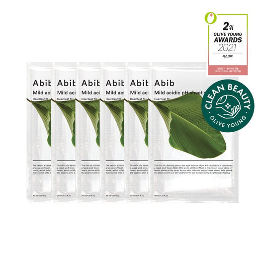 Abib Mild Acidic pH Sheet Mask #Heartleaft Fit 5P+1P Special Set_Masks_#product_Daeun