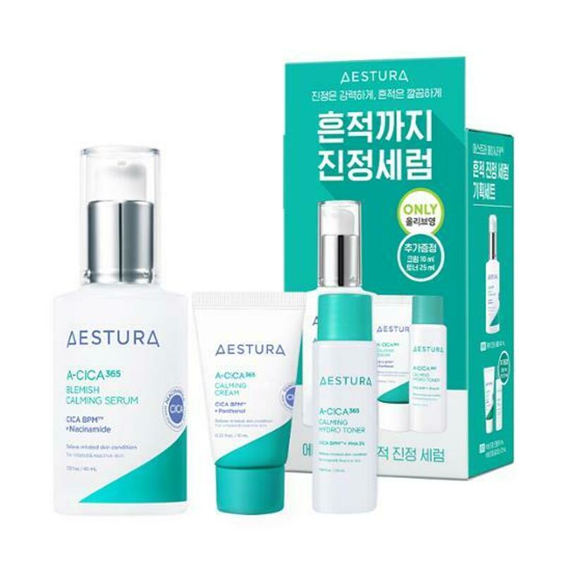 AESTURA A - Cica 365 Blemish Calming Serum 40mL Special Set (+Cream 10mL + Toner 25mL)_Skincare_#product_Daeun