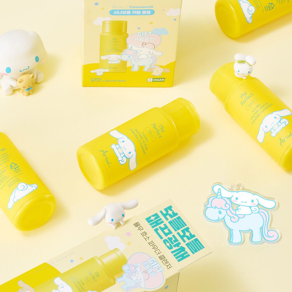 Ariul Yulmu Enzyme Scrub Powder Cleanser 55g Set (+Cinnamoroll Acrylic Keyring)_Cleansers_#product_Daeun