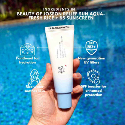 Beauty of Joseon_Relief Sun Aqua - fresh Rice+B5 (SPF50+ PA++++) 50mL_Koreanskincare