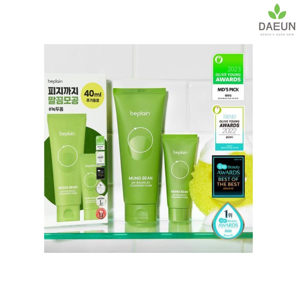 beplain Mung Bean pH - Balanced Cleansing Foam 160mL + 40mL Special Set_Cleansers_#product_Daeun