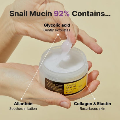 COSRX Advanced Snail 92 All in One Cream 100ml | Koreanskincare