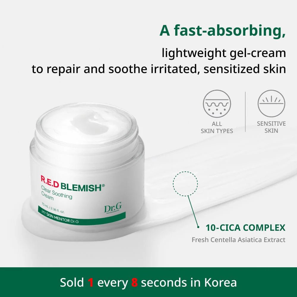 Dr.G_Red Blemish Clear Soothing Cream 70mL 1+1 (Pore Jet Serum 10ml)_Koreanskincare