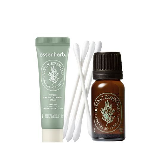 essenHERB_Tea Tree 100 Oil 10mL Special Set (+Cream 10mL+Cotton Swab 50P)_Koreanskincare