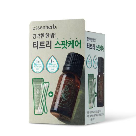 essenHERB_Tea Tree 100 Oil 10mL Special Set (+Cream 10mL+Cotton Swab 50P)_Koreanskincare