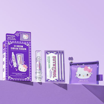 EUTHYMOL_Whitening Purple Booster & Strips 3P (+Hello Kitty Pouch)_Koreanskincare