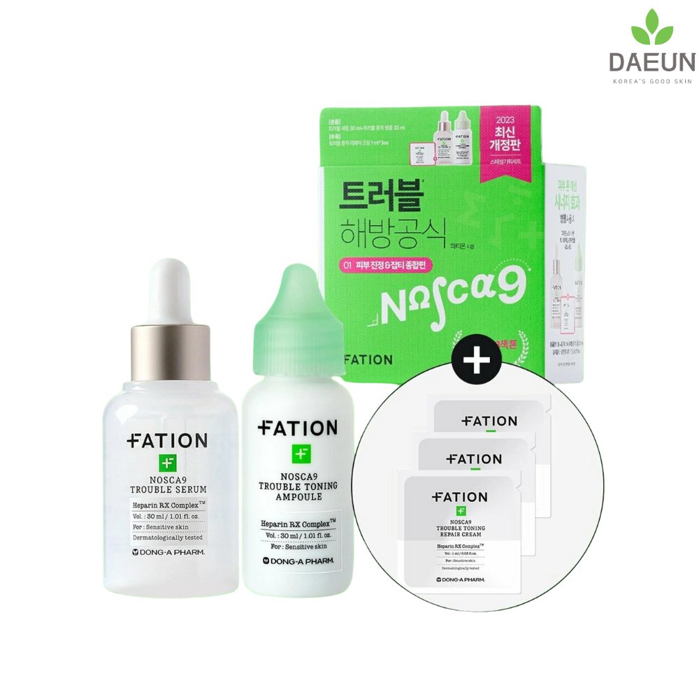 FATION Nosca 9 Trouble Toning Ampoule 30mL Limited Set (+Trouble Serum 30mL & Repair Cream 1mL*3ea)_Skincare_#product_Daeun