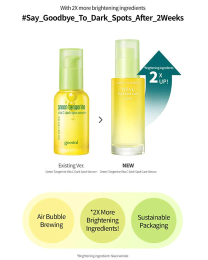 Goodal_Green Tangerine Vita C Dark Spot Care Serum 70mL Set (+50mL Refill+Pad 2P)_Koreanskincare