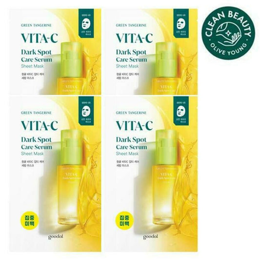 goodal Green Tangerine Vita C Dark Spot Serum Mask Sheet 4pcs Special Set_Masks_#product_Daeun