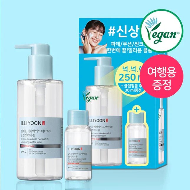 ILLIYOON Ceramide Derma 6.0 Cleansing Water Foam Special Set (250mL + 30mL)_Skincare_#product_Daeun