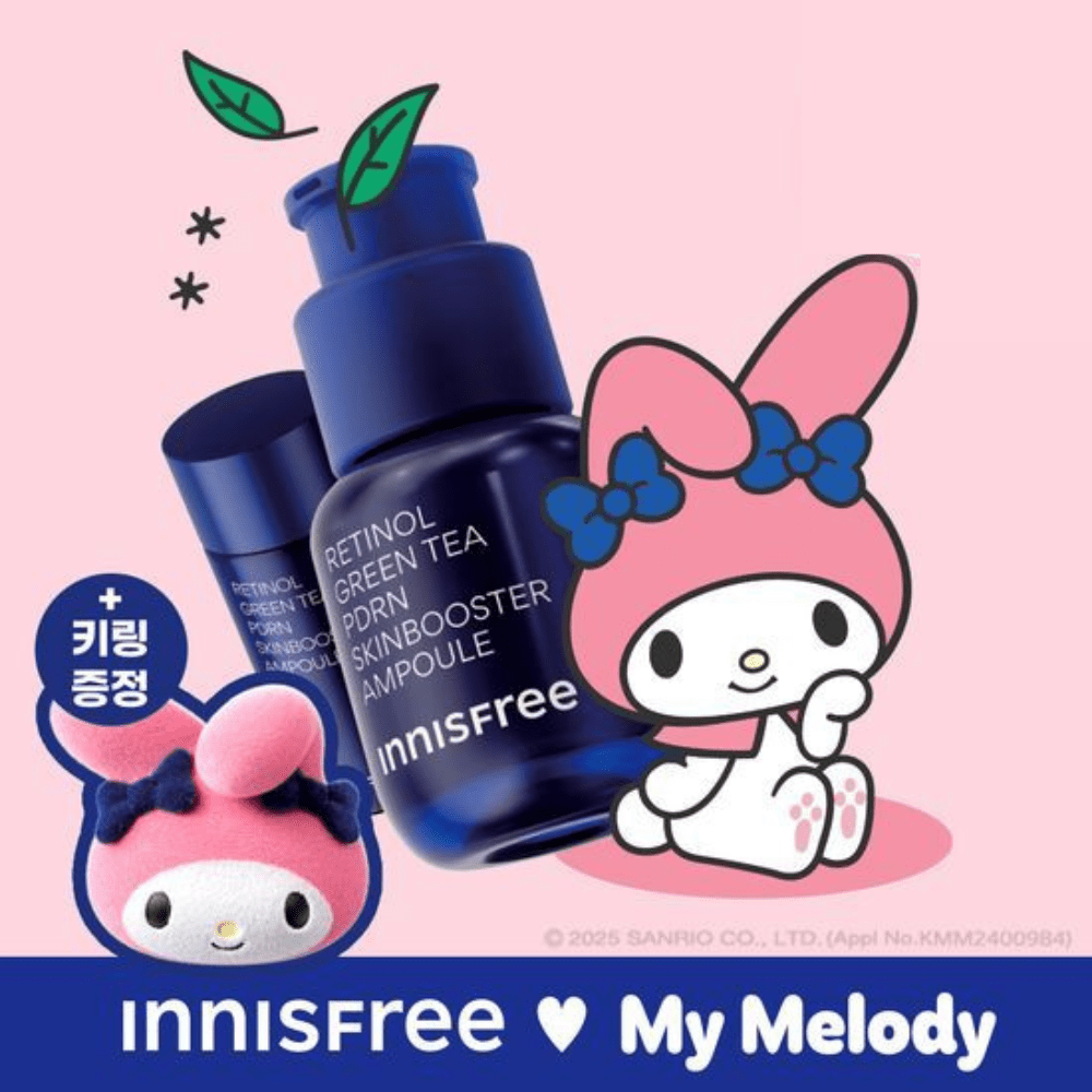 INNISFREE_PDRN Retinol Green Tea Skin Booster Ampoule 25ml +15ml (+My Melody)_#Korean Skincare