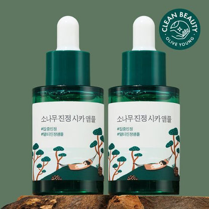 ROUNDLAB Pine Calming CICA Ampoule Double Pack (30ml+30ml) | Koreanskincare