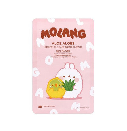 THE FACE SHOP Real Nature Aloe Face Mask Set 20gX10ea (MOLANG Edition) | Koreanskincare