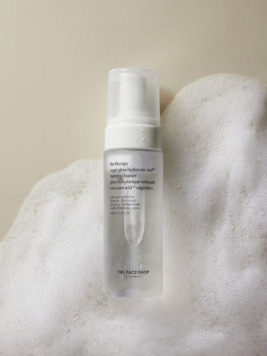 The Face Shop The Therapy Vegan Glow Hyaluronic Acid Foaming Cleanser 150ml | Koreanskincare