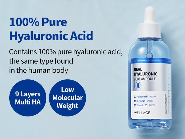 WELLAGE_Real Hyaluronic Blue 100 Ampoule 75mL 1+1_Koreanskincare