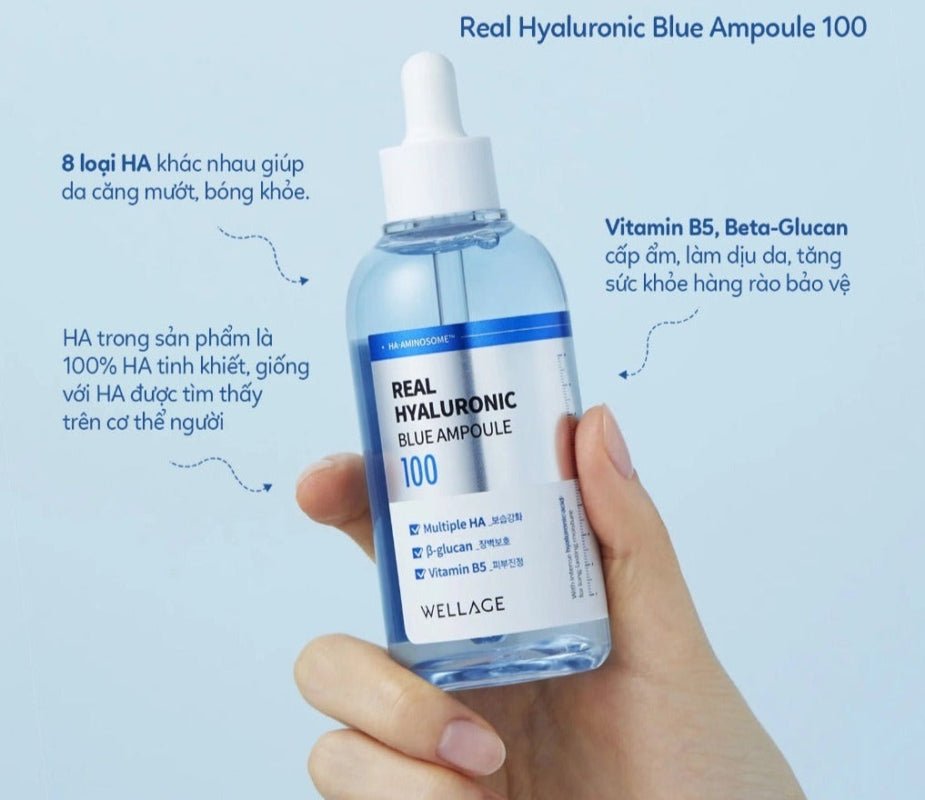 WELLAGE_Real Hyaluronic Blue 100 Ampoule 75mL 1+1_Koreanskincare