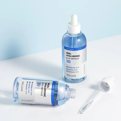 WELLAGE_Real Hyaluronic Blue 100 Ampoule 75mL 1+1_Koreanskincare