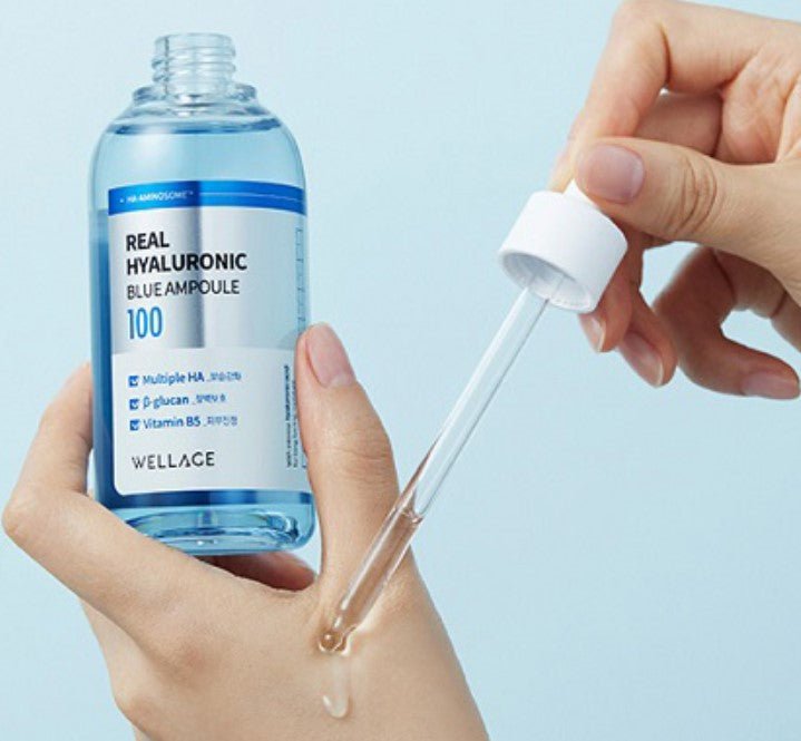 Wellage Real Hyaluronic Blue Ampoule, 100ml, 1 Piece | Koreanskincare